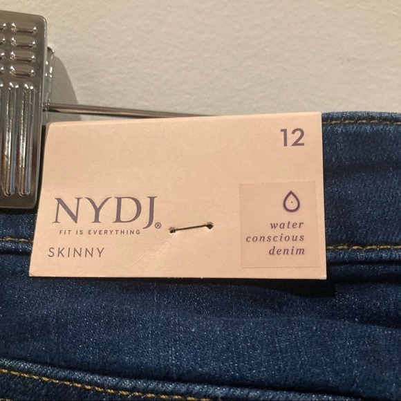 NYDJ Sz  12 NOT YOUR DAUGHTERS JEANS Ami Skinny High Rise Dark Wash Sz NWT - Picture 4 of 10